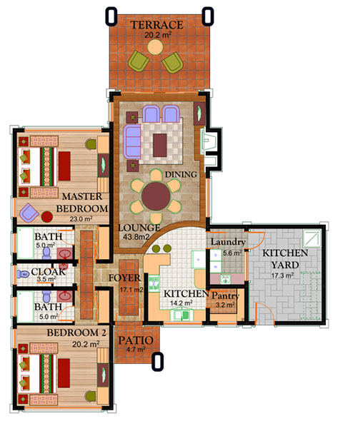 HOUSE TYPE A1-FLOOR PLAN